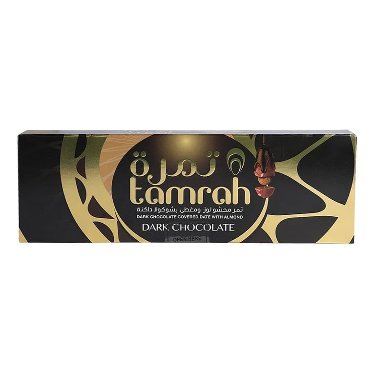 Tamrah Date with Almond Covered with Dark Chocolate Gift Box - 90 g