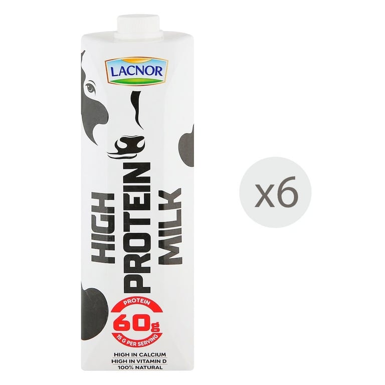 Lacnor High Protein Milk - 6 x 1 L