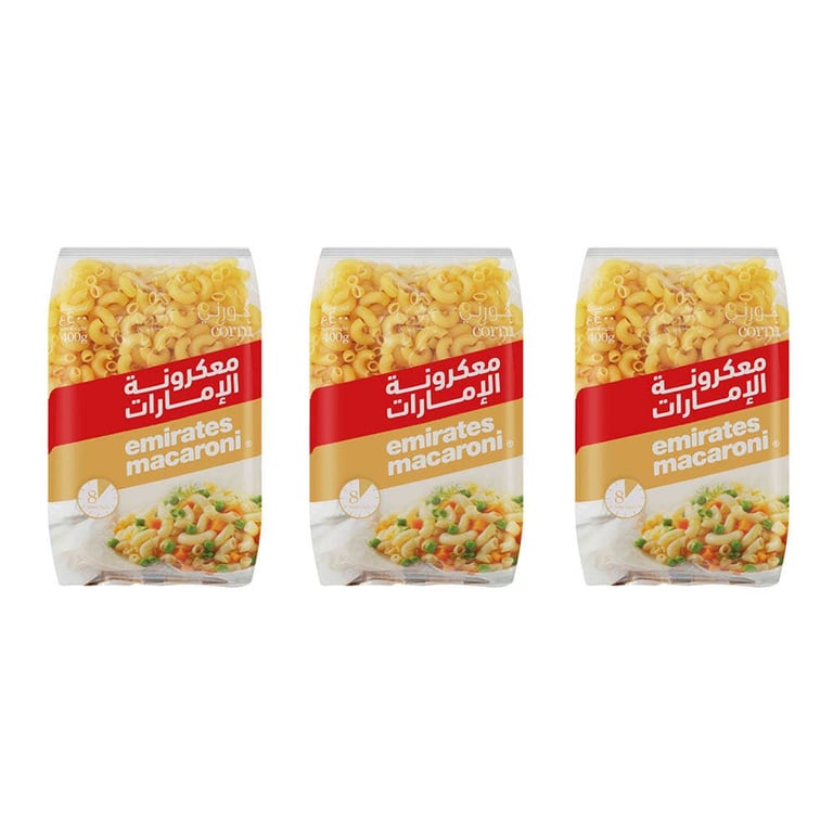 Emirates Macaroni Corni - 3 x 400g