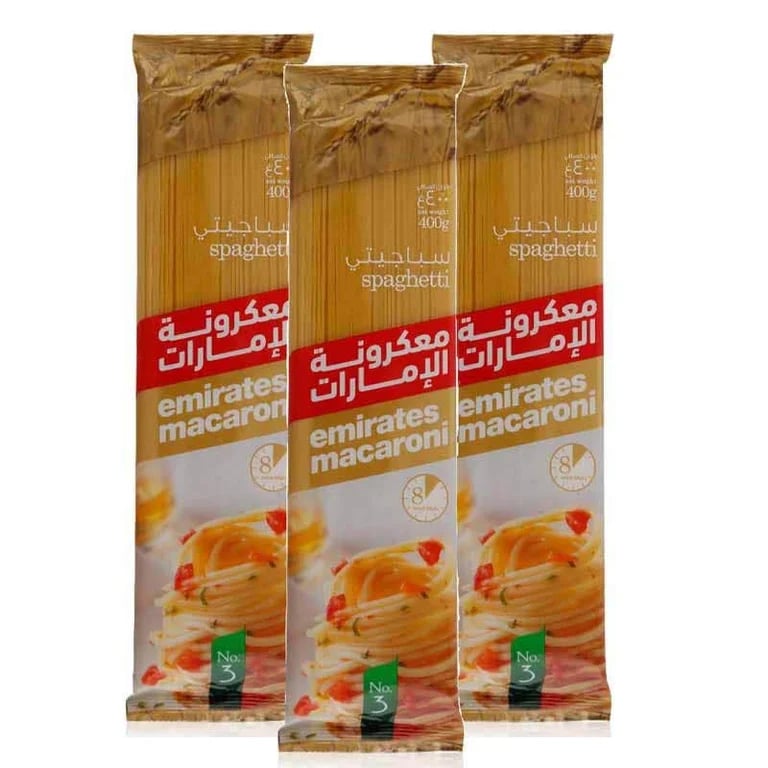 Emirates Macaroni Spaghetti - 3 x 400g