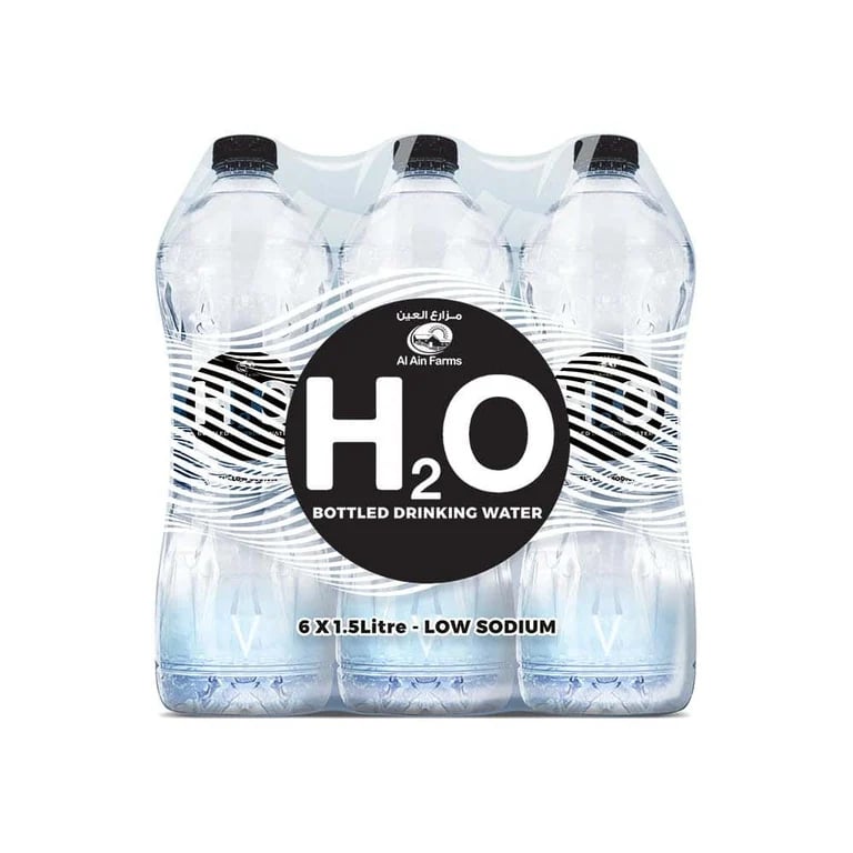 Al Ain Farms H2O Low Sodium Drinking Water - 6 x 1.5 L