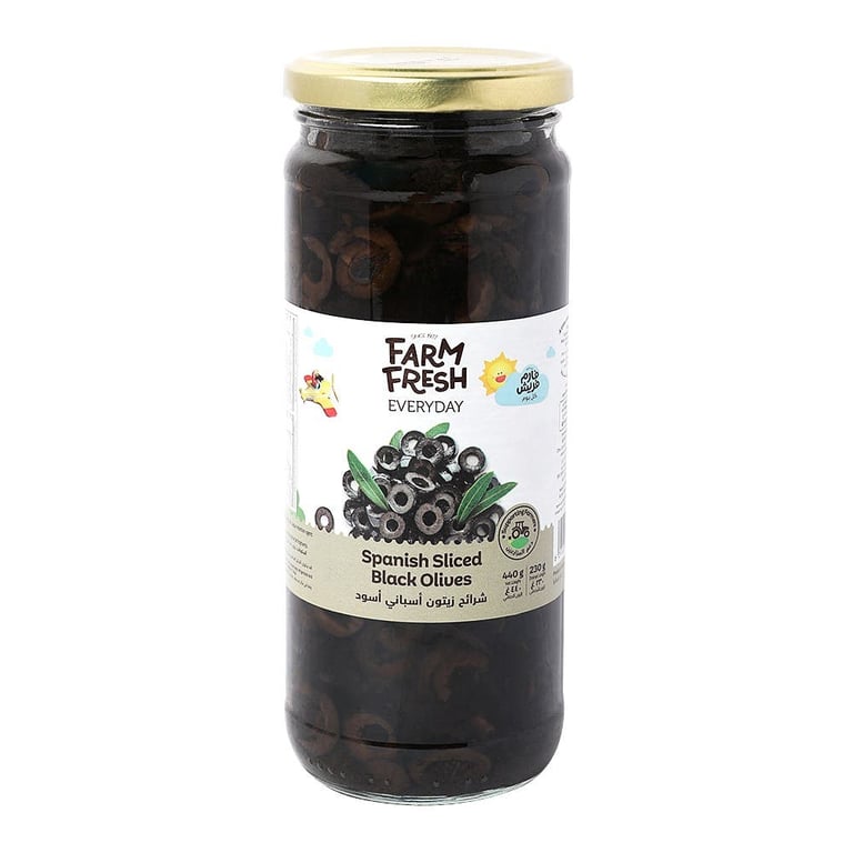 Farm Fresh Everyday Spanish Sliced Black Olives - 440 g