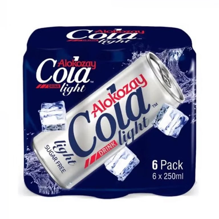 Alokozay Cola Light Soft Drink Sugar Free - 6x250ml