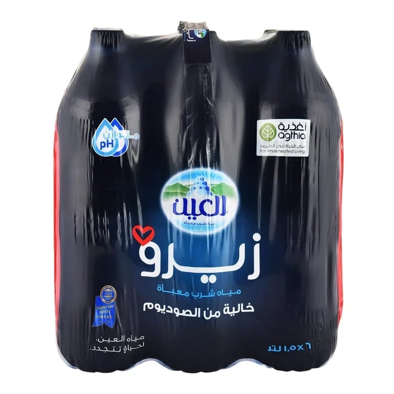 Al Ain Zero Sodium Free Drinking Water - 6 x 1.5 L