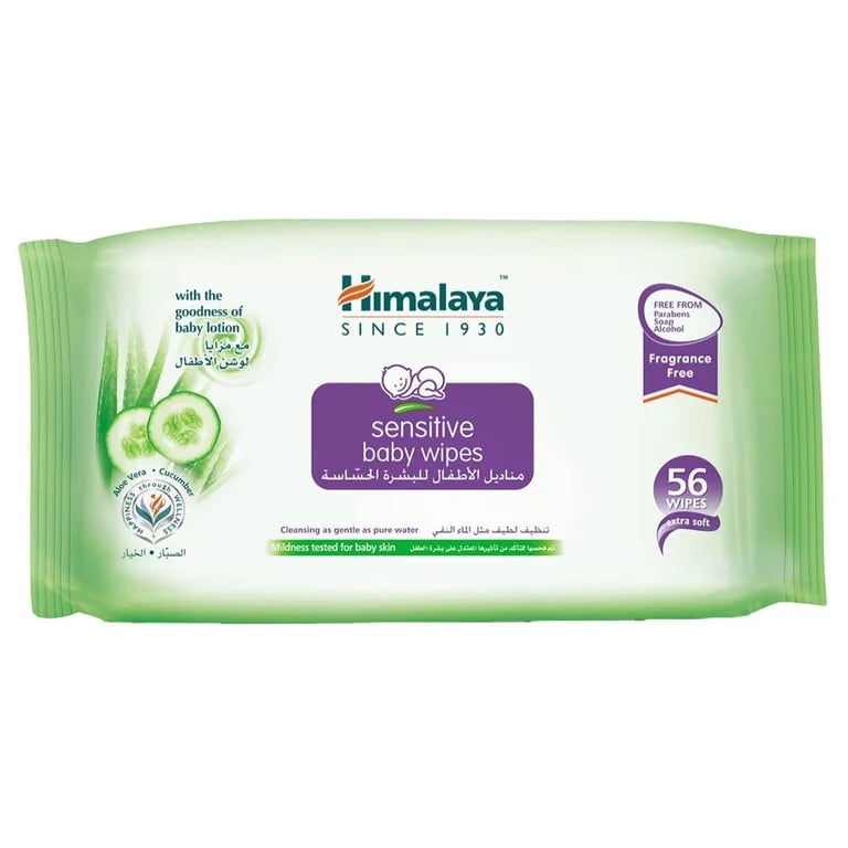Himalaya Sensitive Baby Wipes 56's
