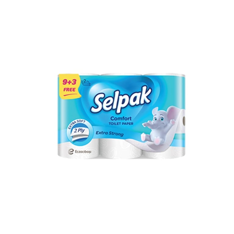 Selpak Comfort Toilet Paper - 9 + 3 Roll