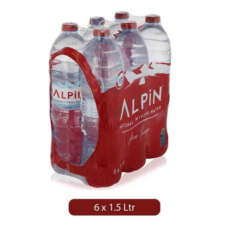 Alpin Alkaline Natural Mineral Water - 6 x 1.5 L