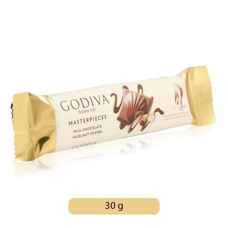 Godiva Hazelnut Oyster Milk Chocolate Bar - 30 g
