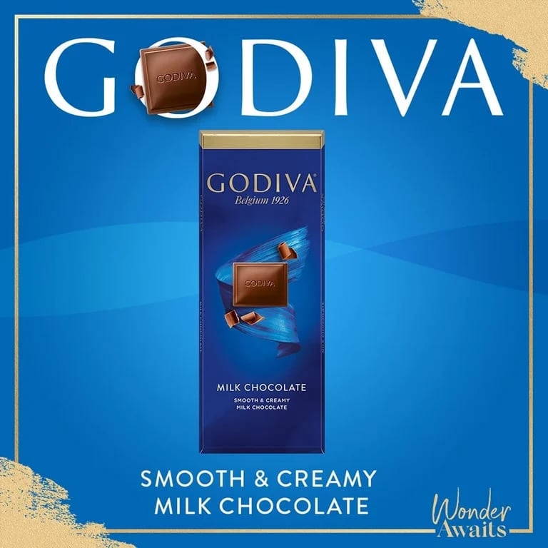Godiva Milk Chocolate Tablet 90gm