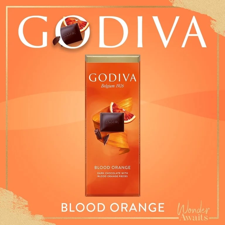 Godiva Dark Blood Orange Tablet 90gm