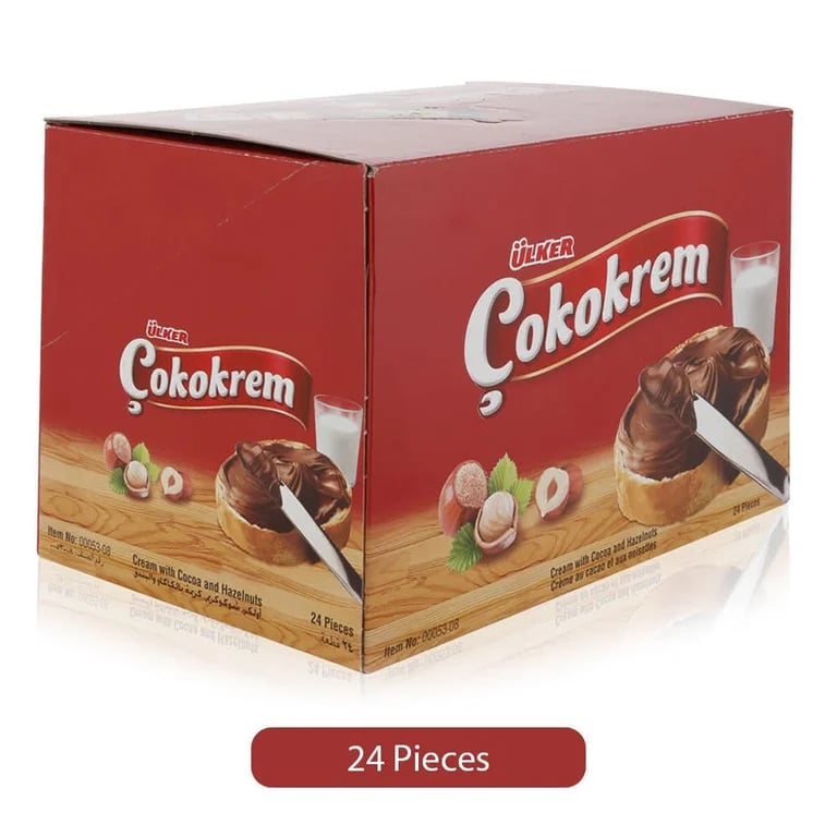 Ulker Chocokream Cocoa and Hazelnut Cream - 24 Pieces, 960g