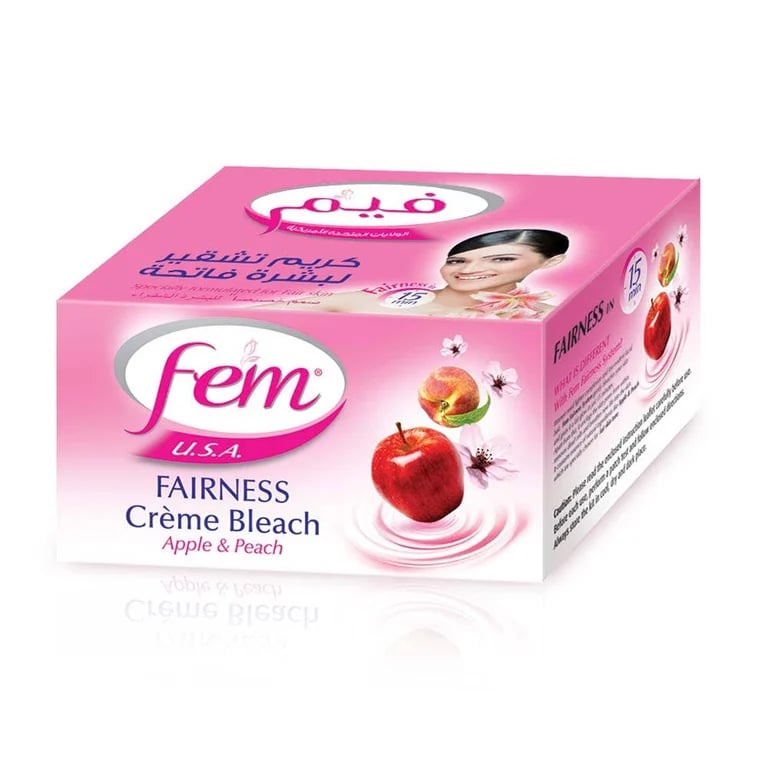 Fem Fairness Crème Bleach Apple & Peach - 100 gm