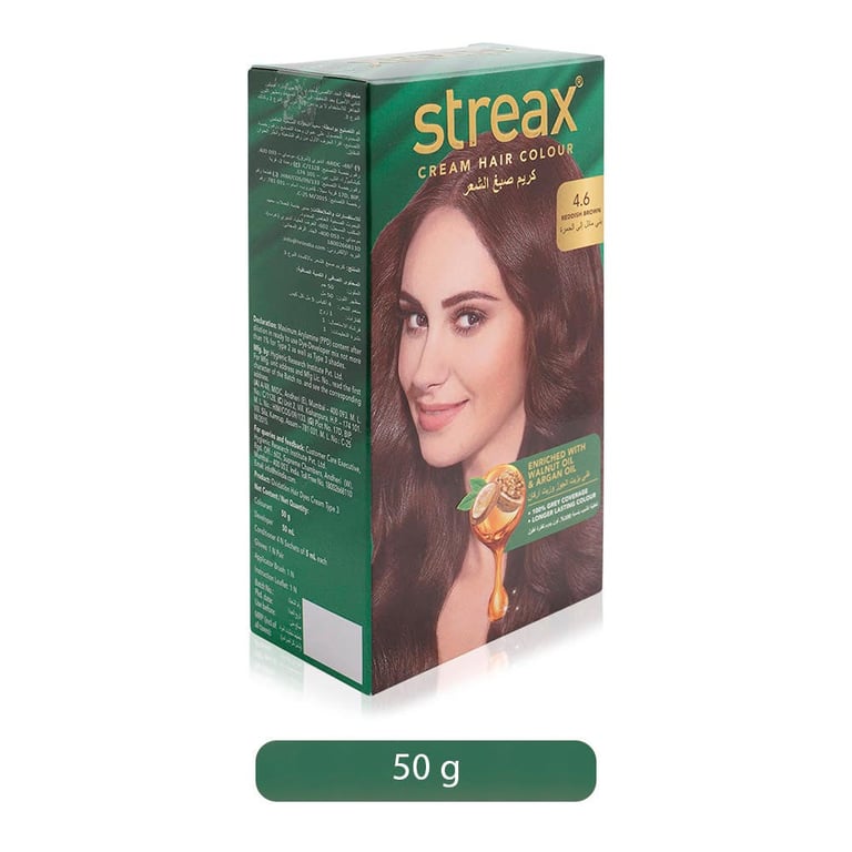 Streax Cream Hair Colour - 100 g, 4.6 Reddish Brown