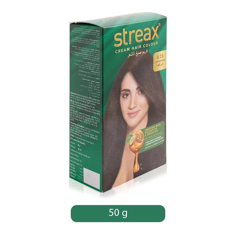 Streax Cream Hair Colour - 100 g, 4.15 Coffee Brown