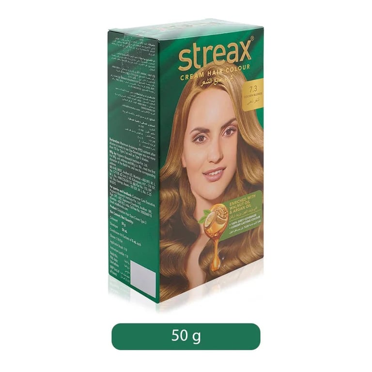 Streax Cream Hair Colour - 100 g, 7.3 Golden Blonde