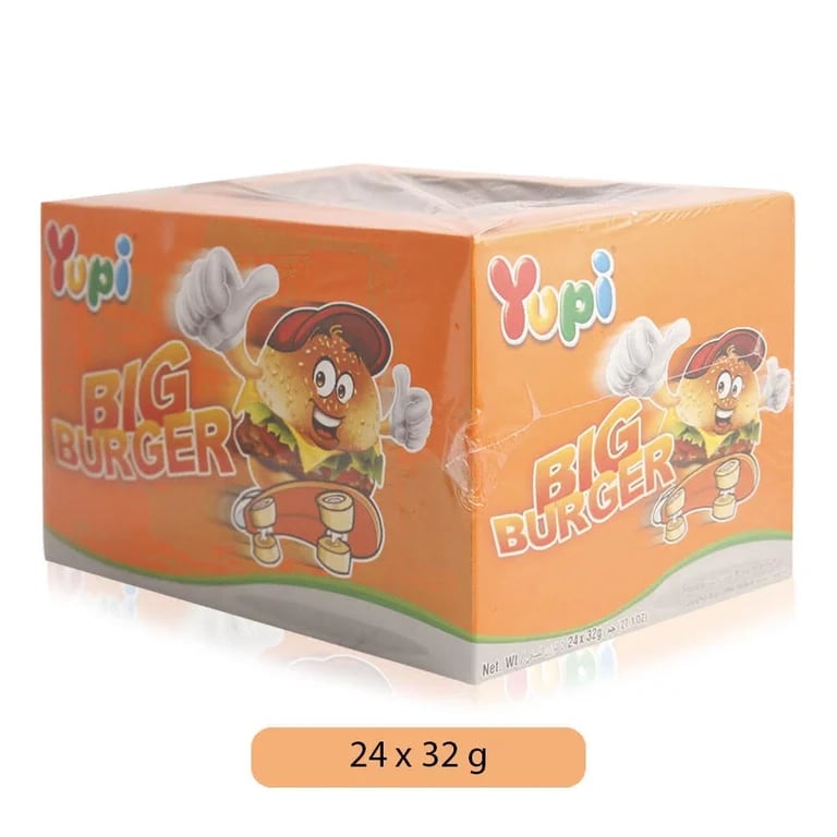 Yupi Big Burger Jelly Candies - 24 x 32g