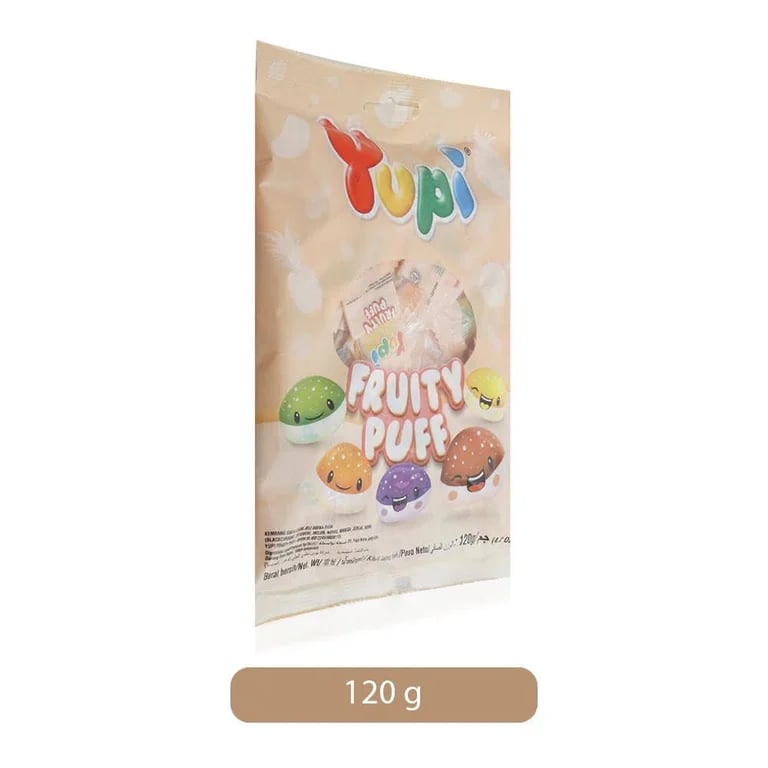 Yupi Gummy Fruity Puff Soft Chewy Candies - 120g