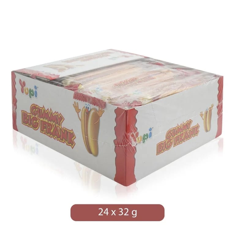 Yupi Gummy Big Frank Jelly Candies - 24 x 32g
