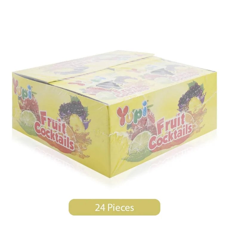 Yupi Fruit Cocktail Gummy Candies - 24 Pieces