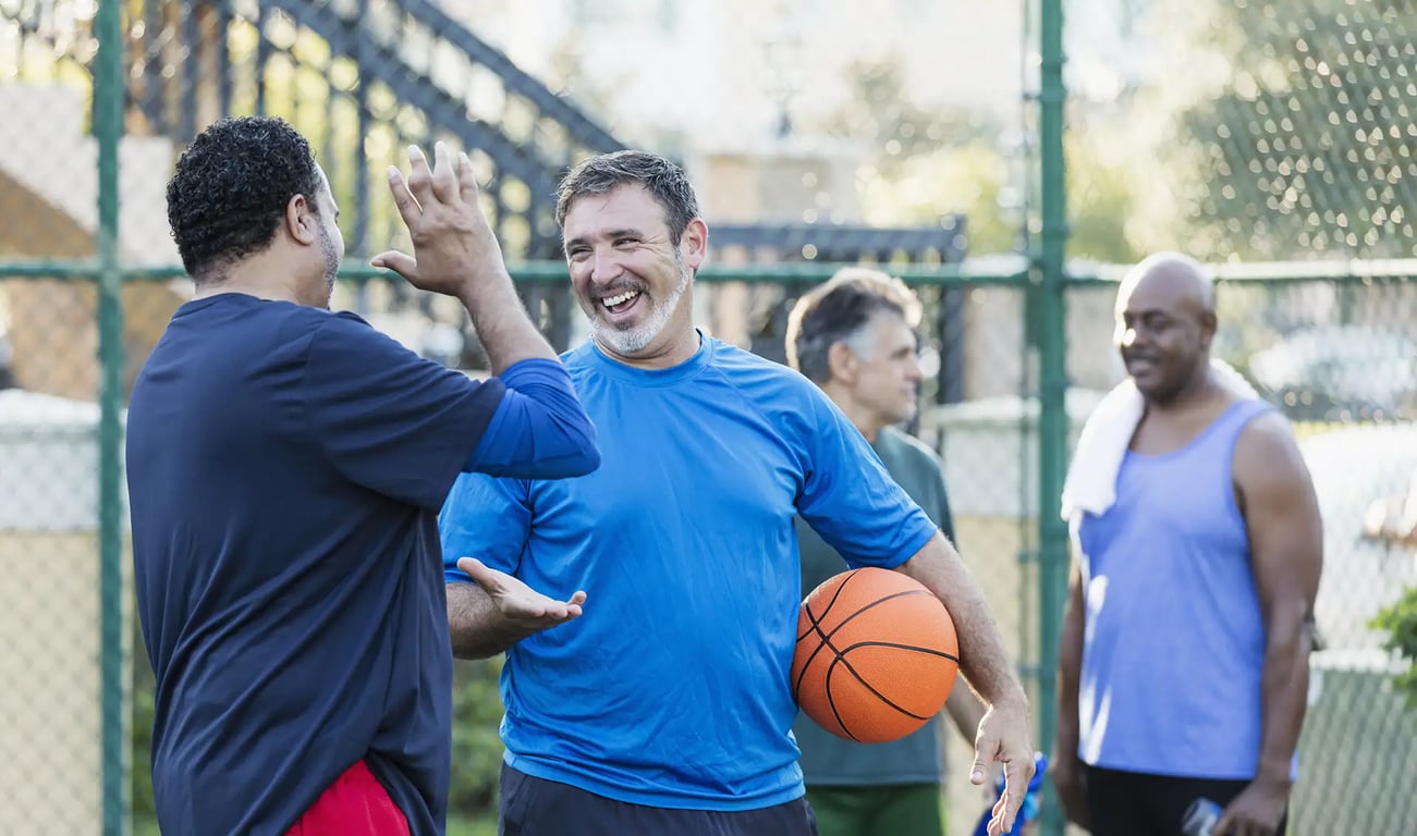 Man enjoying the benefits of hormone replacement therapy