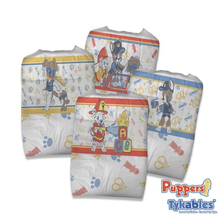 Tykables Puppers Diapers Clustered Tykables Logo