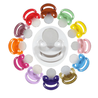 Large Silicone Teat Pacifiers in Various Solid Colours