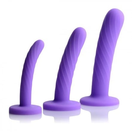 Tri Play Three Piece Silicone Dildo Set