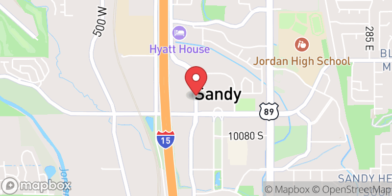 Map showing Sandy