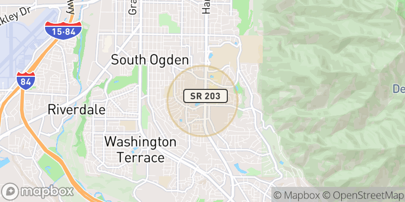 Approximate map area near Ogden