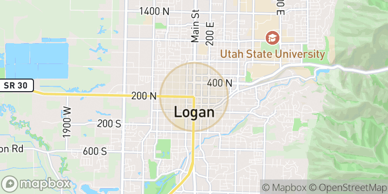 Approximate map area near Logan
