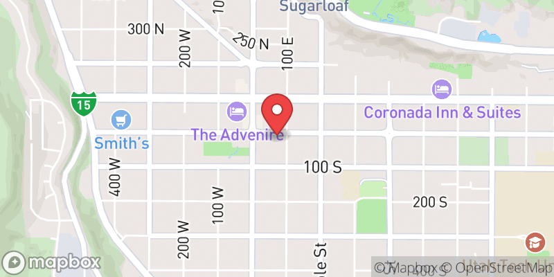 Map showing St. George