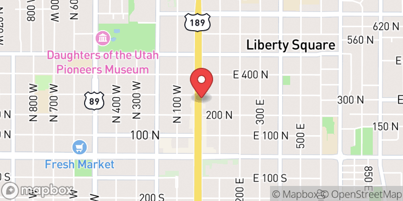 Map showing Provo