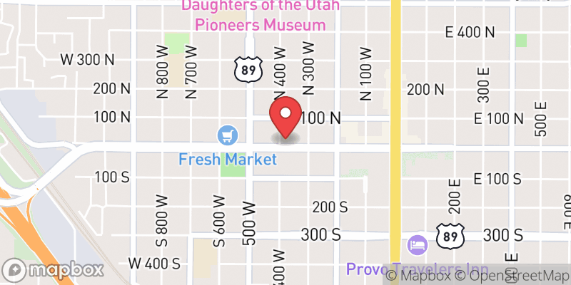 Map showing Provo