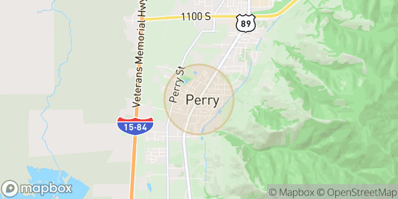 Approximate map area near Perry