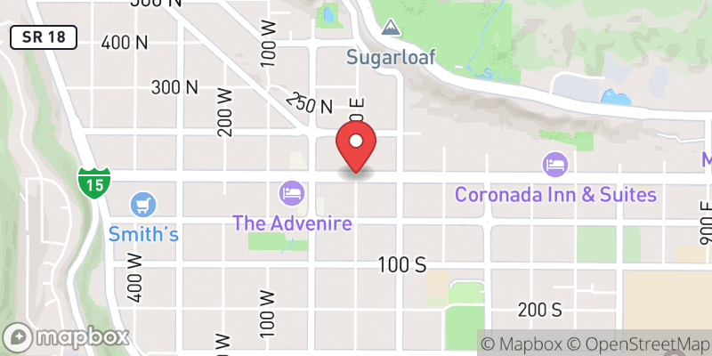 Map showing St. George