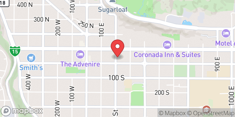 Map showing St. George