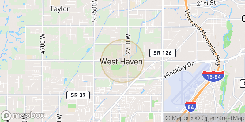 Approximate map area near West Haven