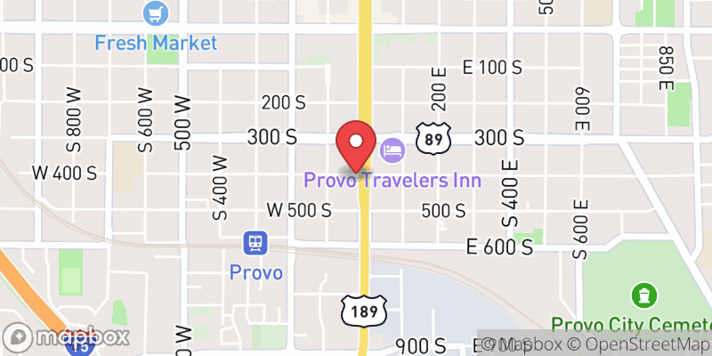 Map showing Provo