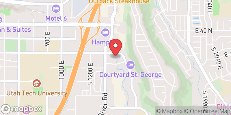 Map showing St. George