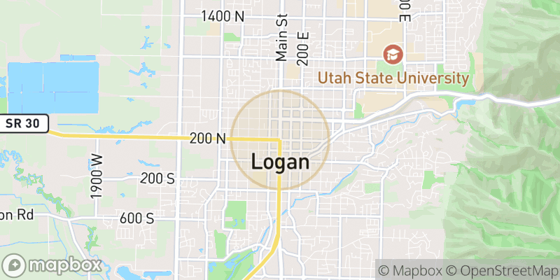 Approximate map area near Logan