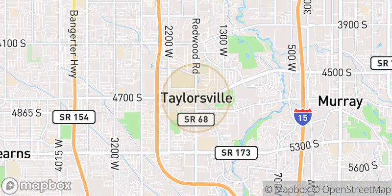 Approximate map area near Taylorsville