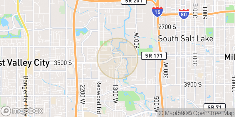 Approximate map area near West Valley City