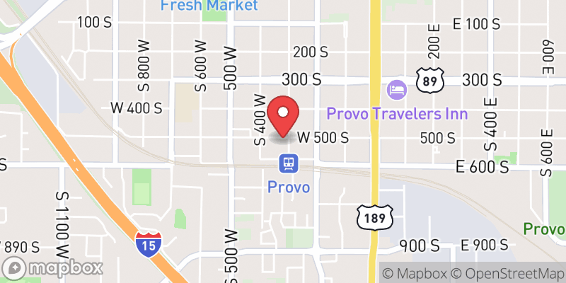 Map showing Provo