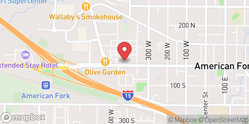 Map showing American Fork