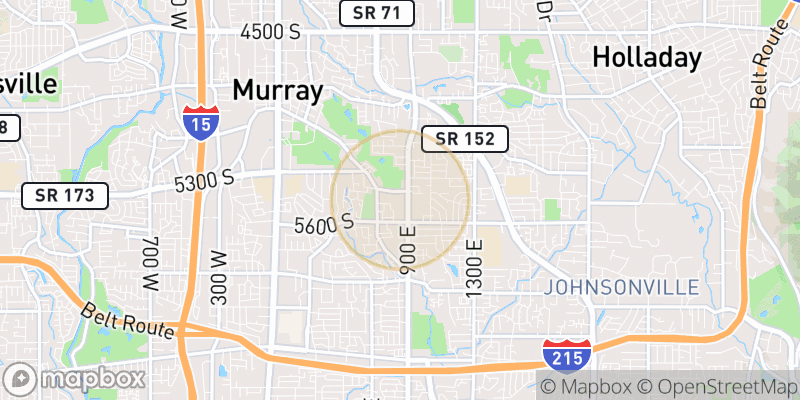 Approximate map area near Murray