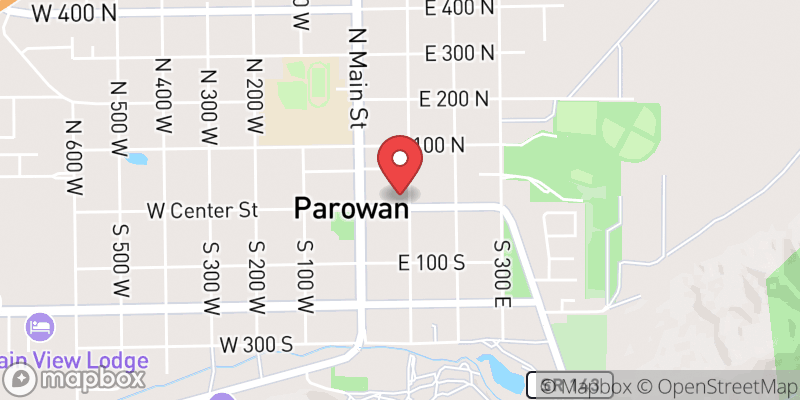 Map showing Parowan