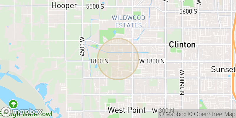 Approximate map area near Clinton