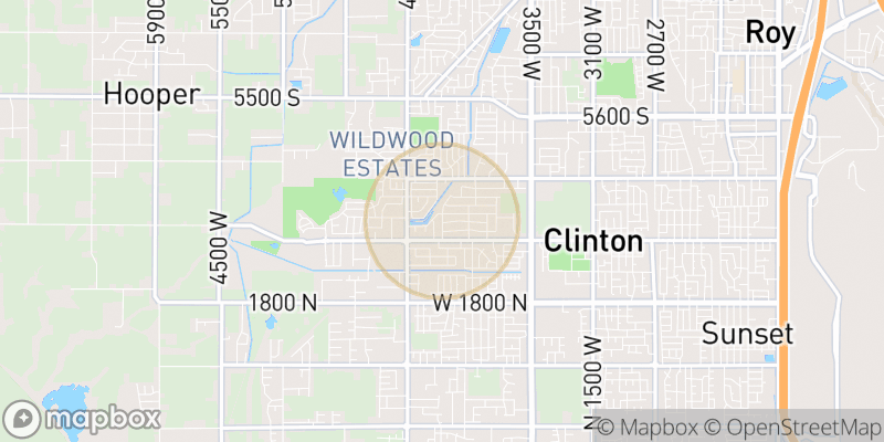 Approximate map area near Clinton