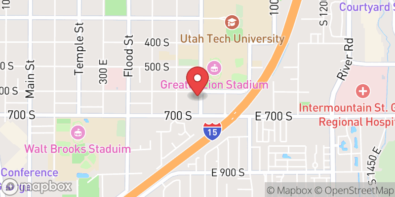 Map showing St. George