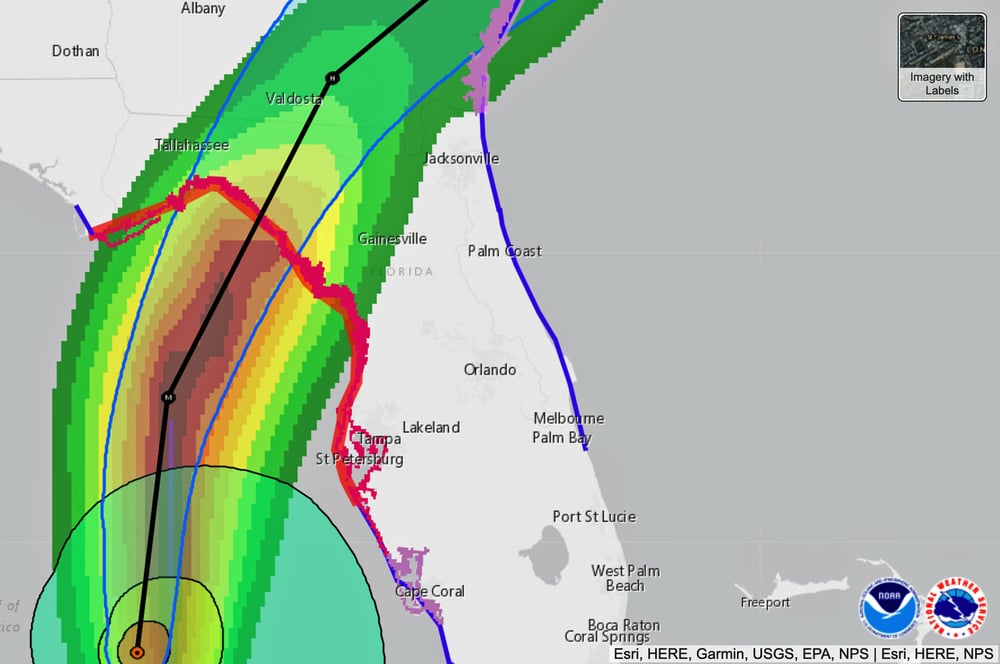 hurricane idalia moves north